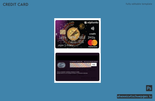 Croatia OTP banka Mastercard Standard Charge Card Beispielvorschau